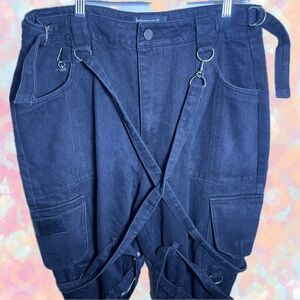 Darker Waves Strapped Cargo Pants, Size Large